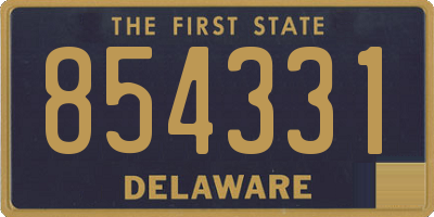 DE license plate 854331
