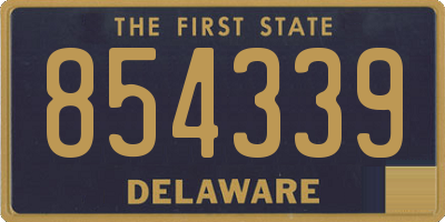 DE license plate 854339