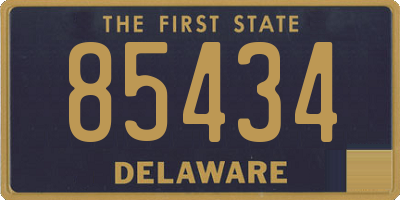 DE license plate 85434