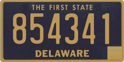 DE license plate 854341