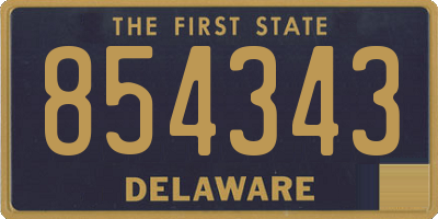DE license plate 854343