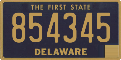 DE license plate 854345