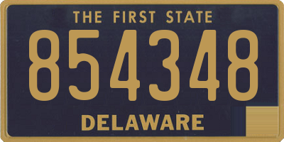 DE license plate 854348