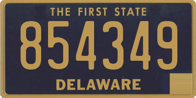 DE license plate 854349
