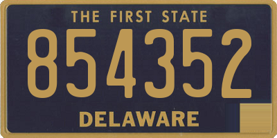 DE license plate 854352