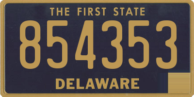 DE license plate 854353