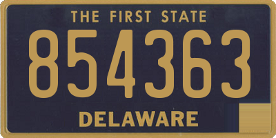 DE license plate 854363