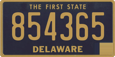 DE license plate 854365