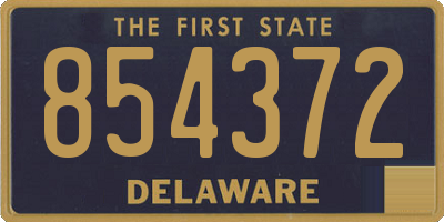DE license plate 854372