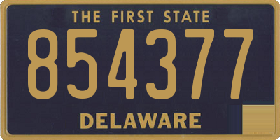DE license plate 854377