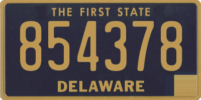 DE license plate 854378