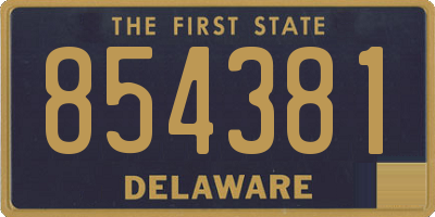 DE license plate 854381
