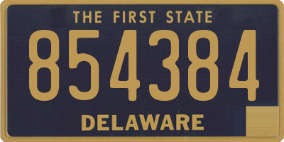 DE license plate 854384