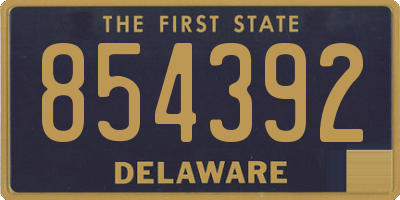 DE license plate 854392