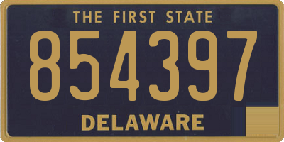 DE license plate 854397