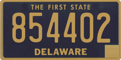 DE license plate 854402