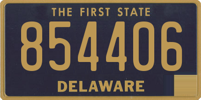 DE license plate 854406