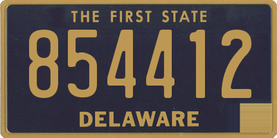 DE license plate 854412
