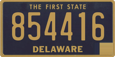 DE license plate 854416