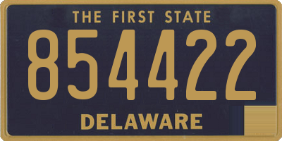 DE license plate 854422
