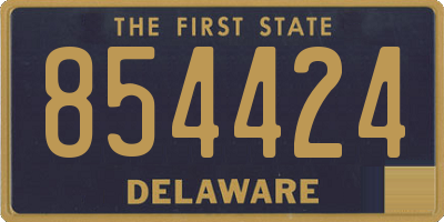 DE license plate 854424