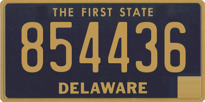 DE license plate 854436