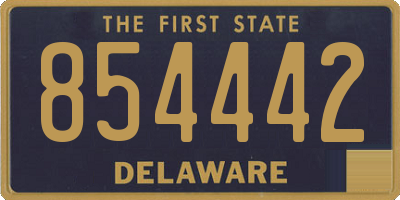 DE license plate 854442
