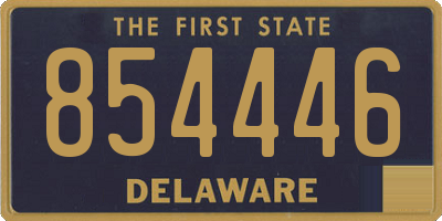 DE license plate 854446