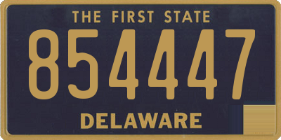 DE license plate 854447