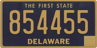 DE license plate 854455