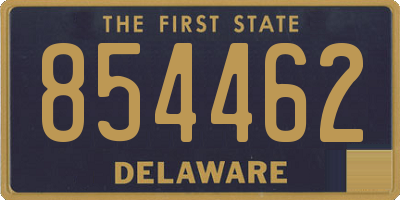DE license plate 854462