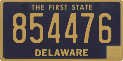 DE license plate 854476