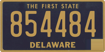DE license plate 854484