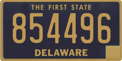 DE license plate 854496