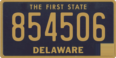 DE license plate 854506