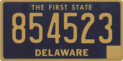 DE license plate 854523