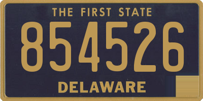 DE license plate 854526