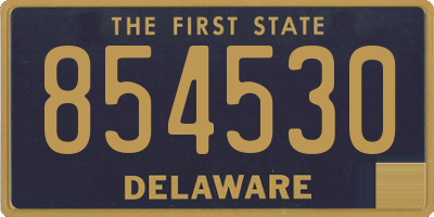 DE license plate 854530