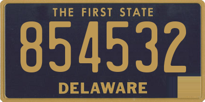 DE license plate 854532