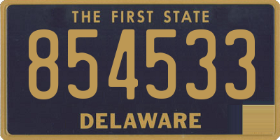 DE license plate 854533