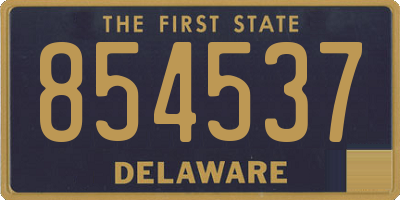 DE license plate 854537