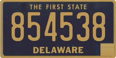DE license plate 854538