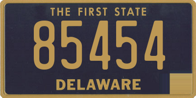 DE license plate 85454