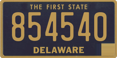 DE license plate 854540