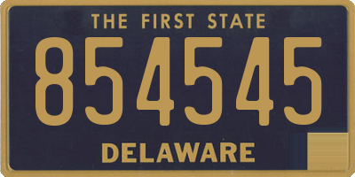 DE license plate 854545