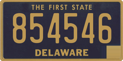 DE license plate 854546