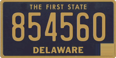 DE license plate 854560