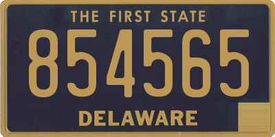 DE license plate 854565