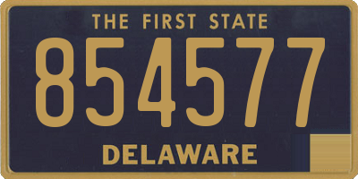 DE license plate 854577
