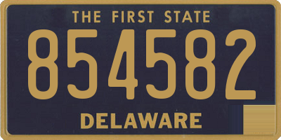 DE license plate 854582